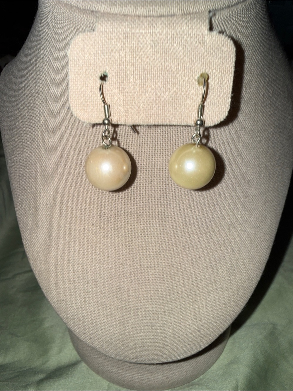 Source Unknown Cream Pearl Drop Earrings